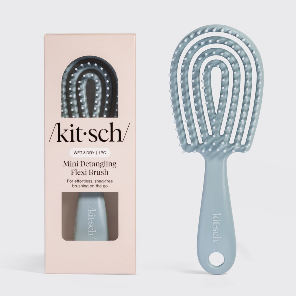 Black Detangling Flexi Brush - Mini - Haze Blue Detangling Flexi Brush - Mini